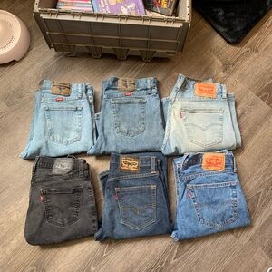 SOLD - mens 30x32 denim lot - levis & wrangler!